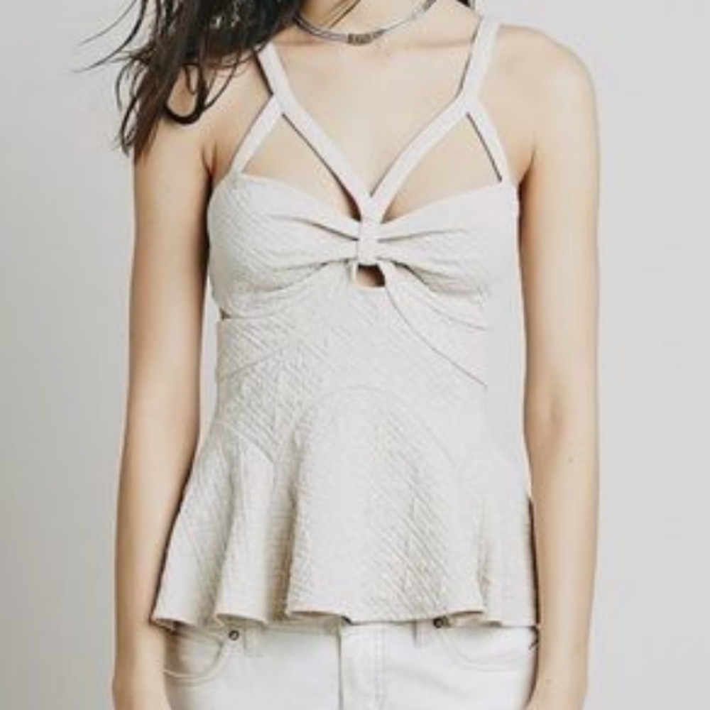 Free People Cut out Peplum top